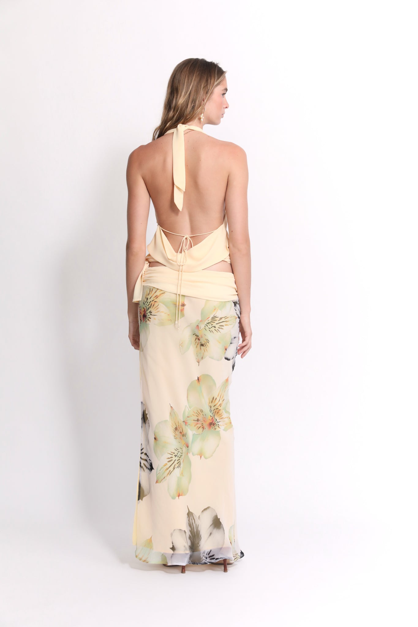 Seren - Cowl Top and Maxi Skirt Set