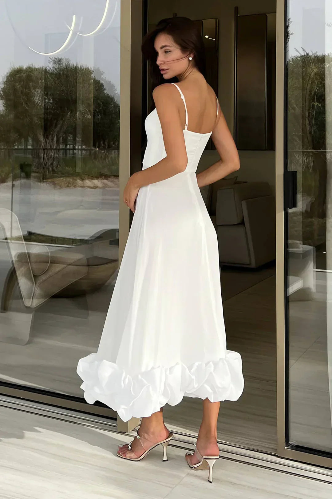 EVA MIDI DRESS - WHITE