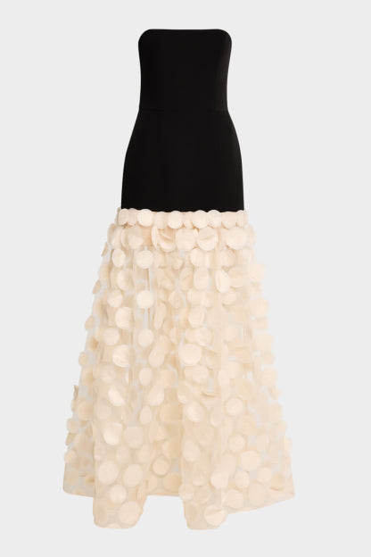 Livette - 3D Strapless Maxi Dress