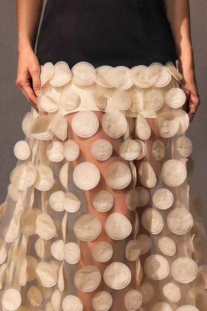 Livette - 3D Strapless Maxi Dress