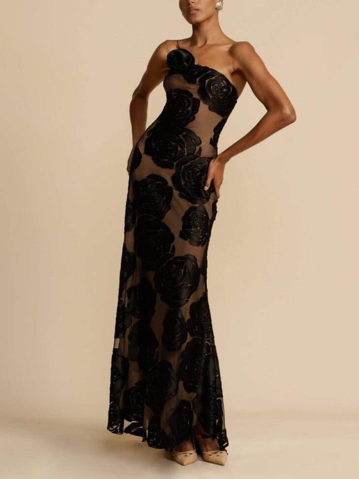 Becca - Floral Maxi Dress with Elegant Look