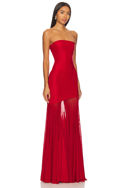 Livette - Strapless Glamour Maxi Dress