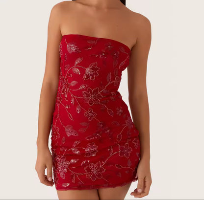 Livette - Sequin Bead Mini Dress