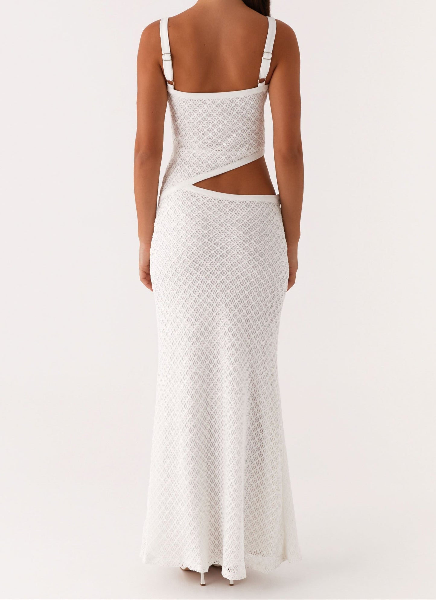 Livette - White Crochet Maxi Dress