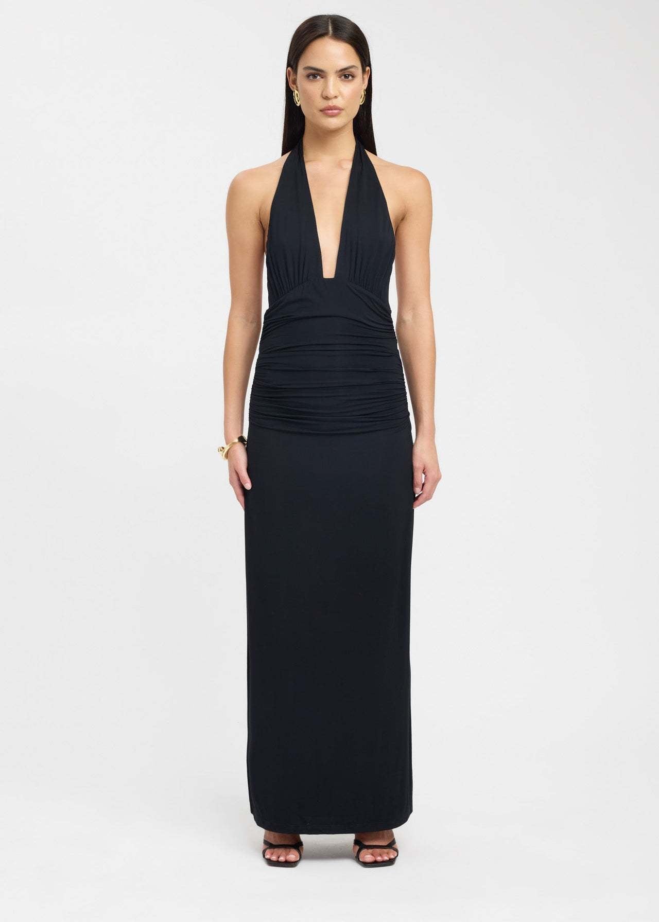 Livette - Backless Neckline Maxi Dress