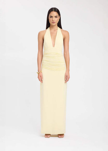 Livette - Backless Neckline Maxi Dress