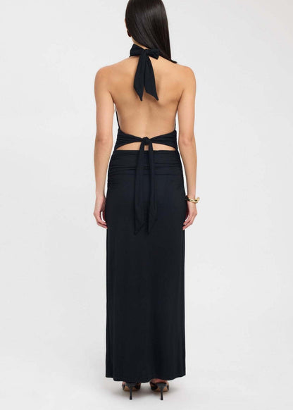 Livette - Backless Neckline Maxi Dress