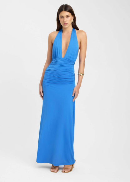 Livette - Backless Neckline Maxi Dress