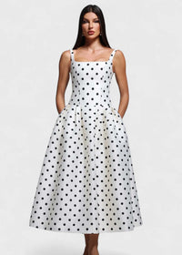 White - Polka Dot
