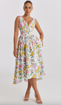 Yellow floral print