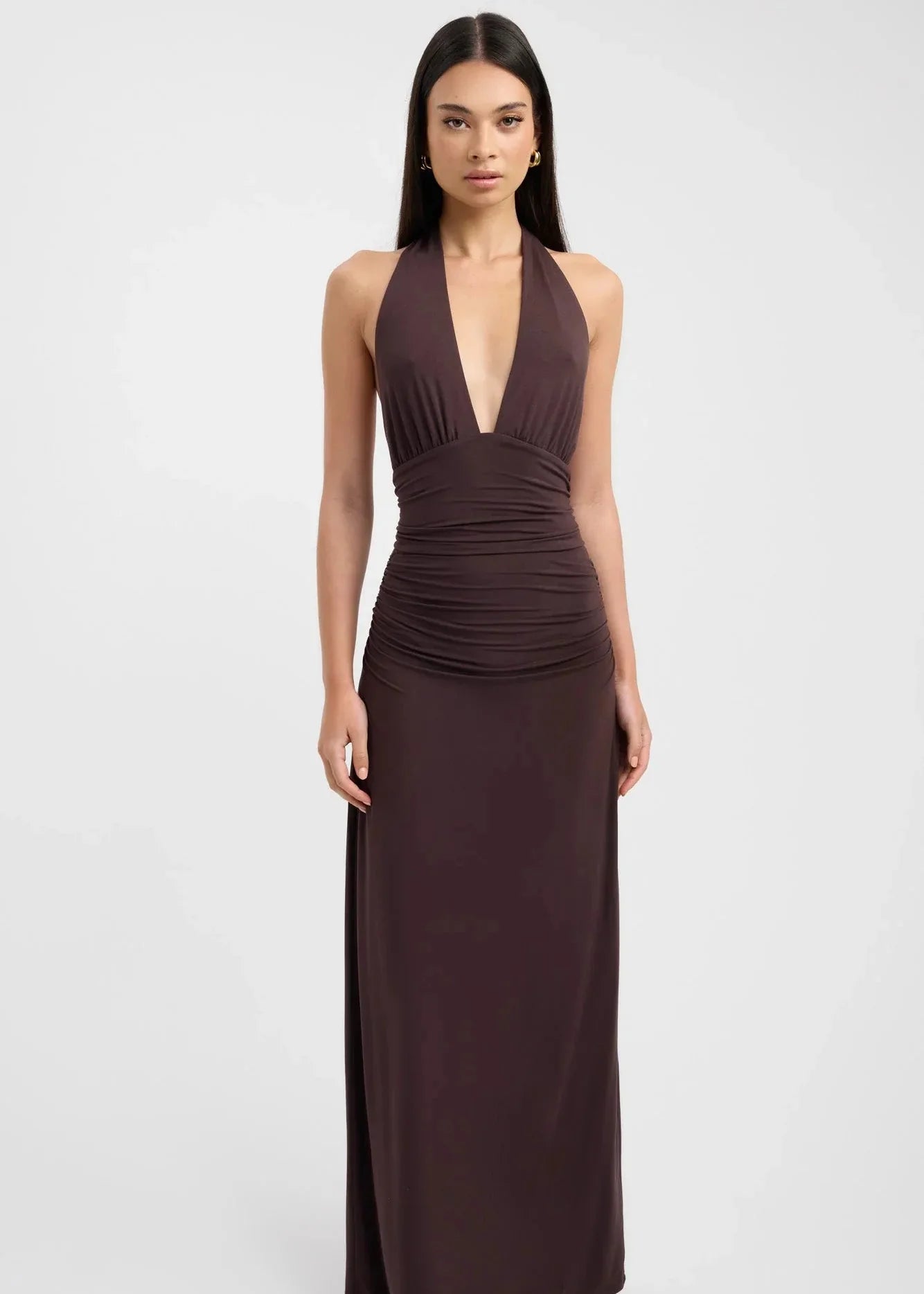 Livette - Backless Neckline Maxi Dress