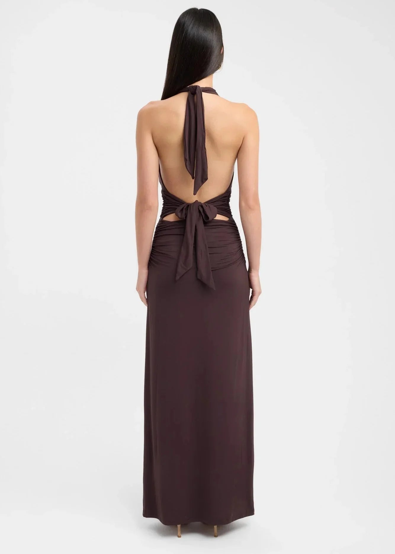 Livette - Backless Neckline Maxi Dress