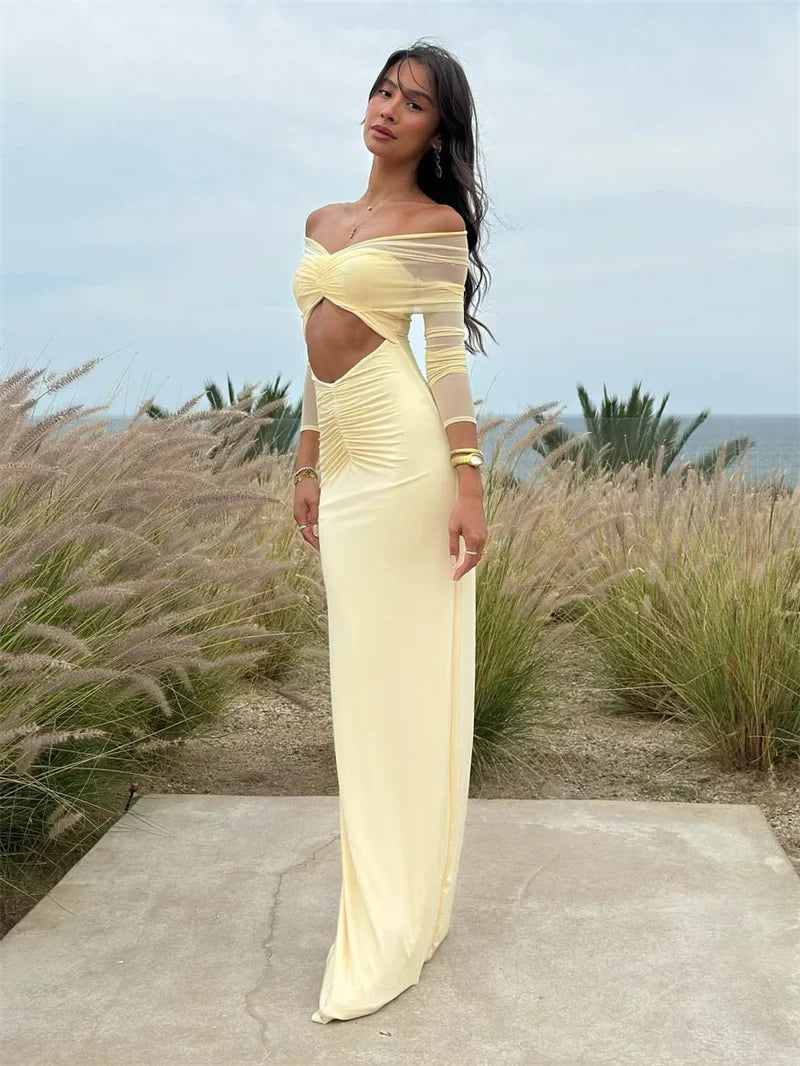 Livette - Off-Shoulder Cut-Out Maxi Dress