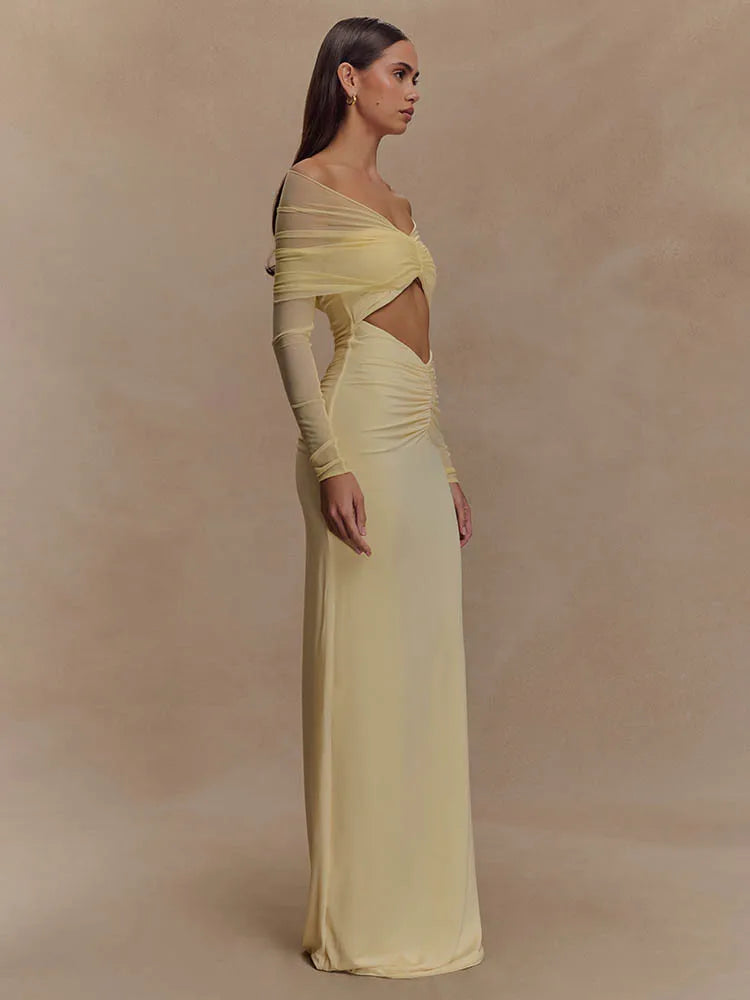 Livette - Off-Shoulder Cut-Out Maxi Dress
