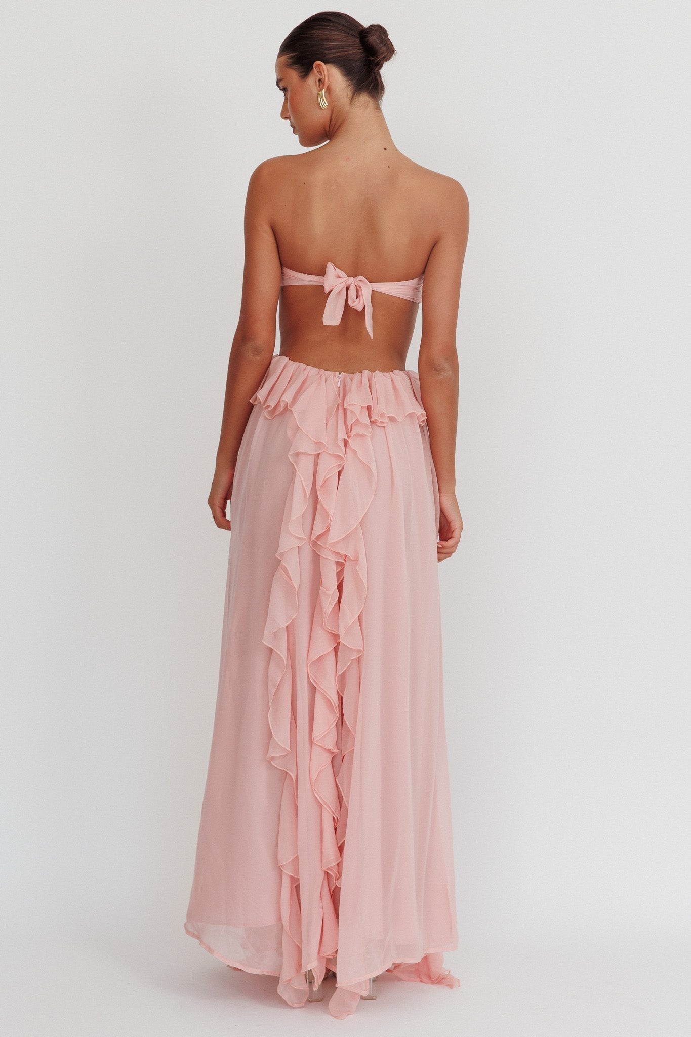 Livette - Cut-Out Ruffle Maxi Dress