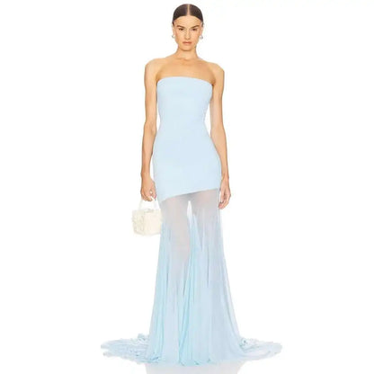 Livette - Strapless Glamour Maxi Dress
