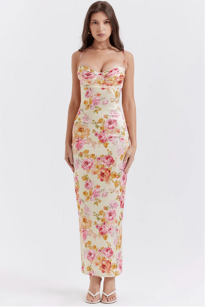Effie - Enchanting Floral Maxi Dress with Elegant Cut