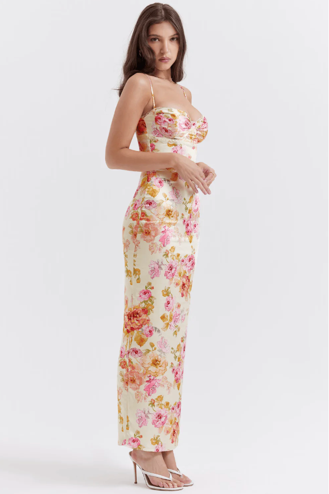 Effie - Enchanting Floral Maxi Dress with Elegant Cut