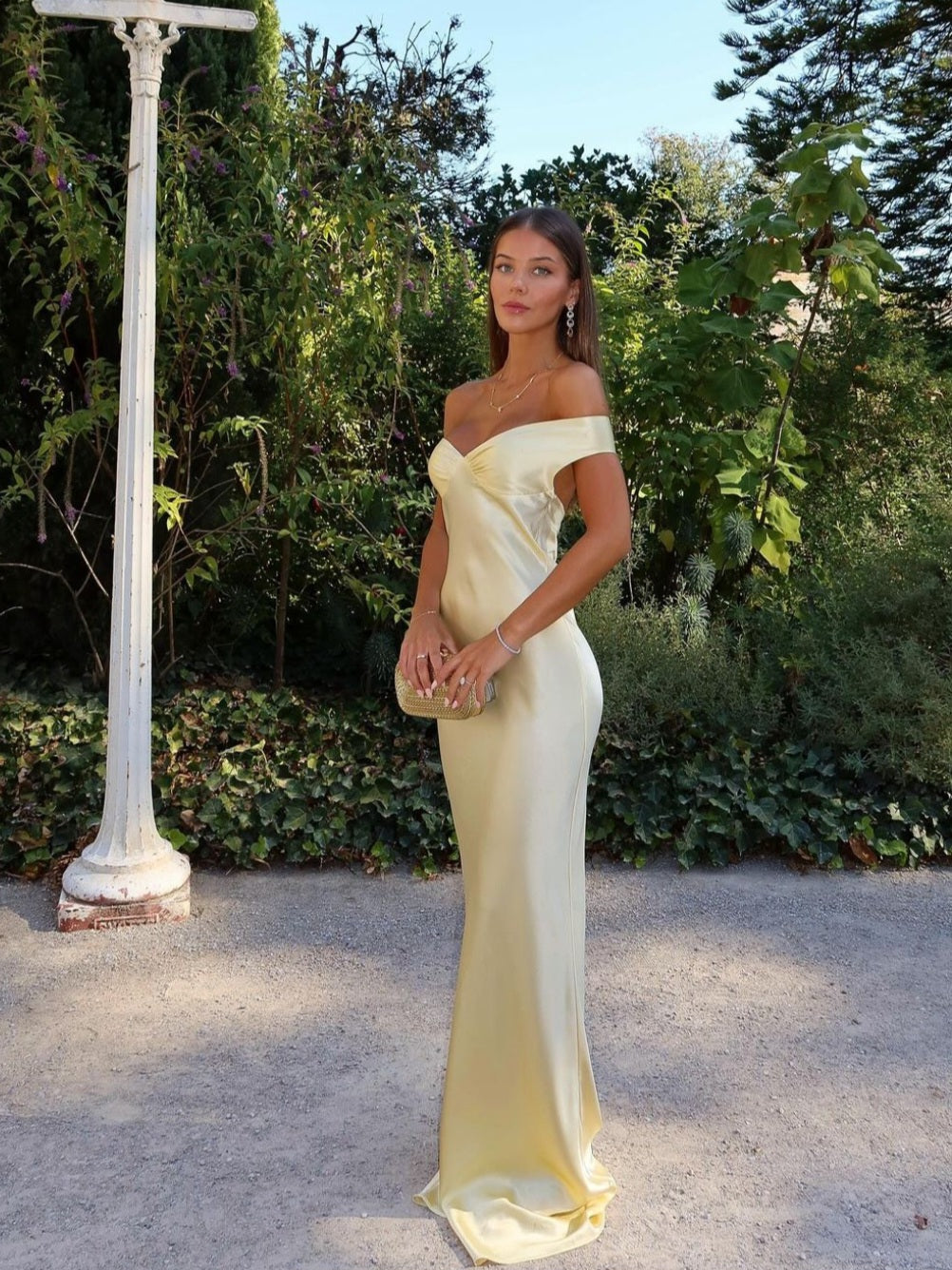 Soraya – Open Back Satin Maxi Dress