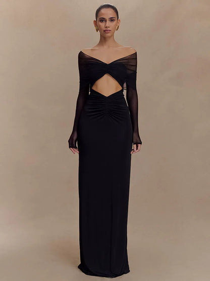 Livette - Off-Shoulder Cut-Out Maxi Dress