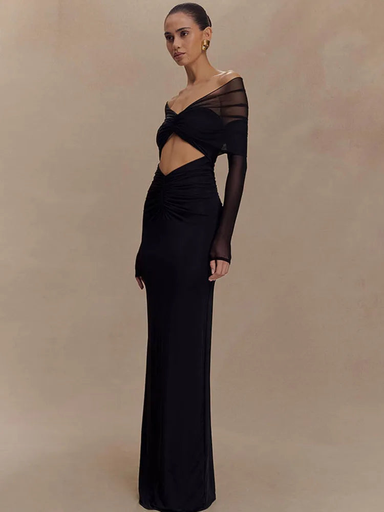 Livette - Off-Shoulder Cut-Out Maxi Dress