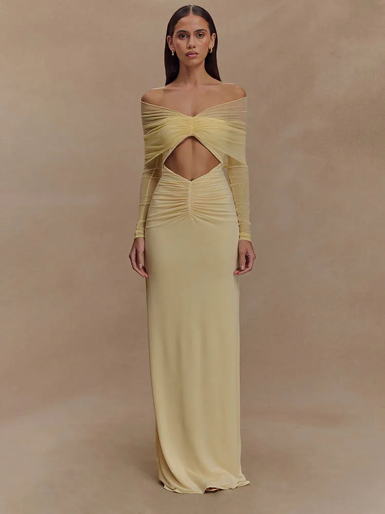 Livette - Off-Shoulder Cut-Out Maxi Dress