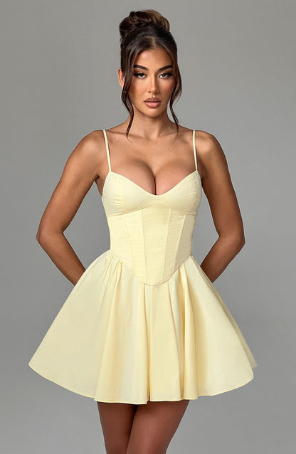 FELICITY MINI DRESS - YELLOW