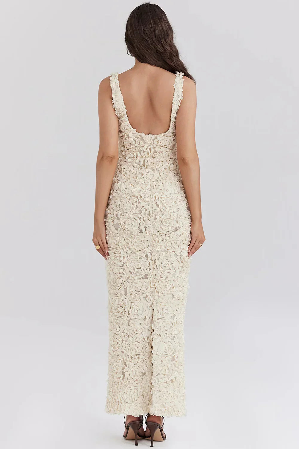 Livette - 3D Roses Maxi Dress