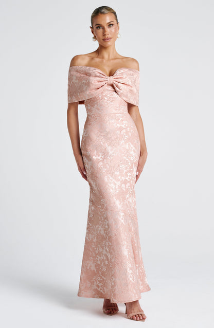 Livette - Bow strapless Maxi Dress