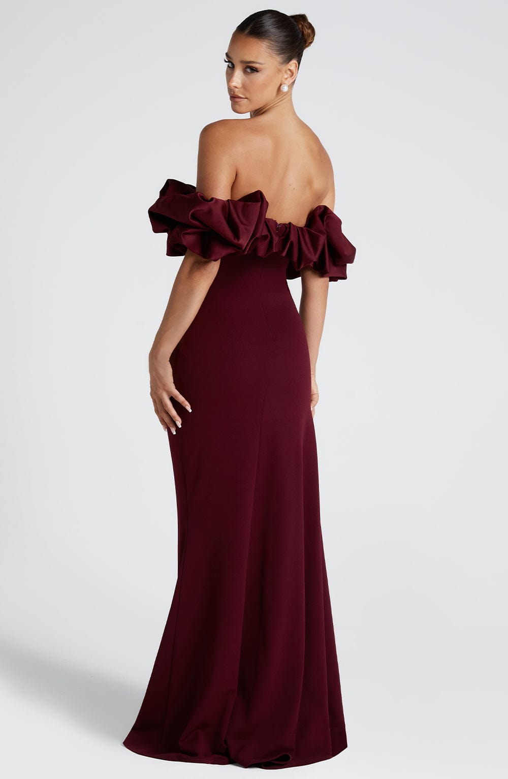 Livette - Ruffle Bardot Maxi Dress