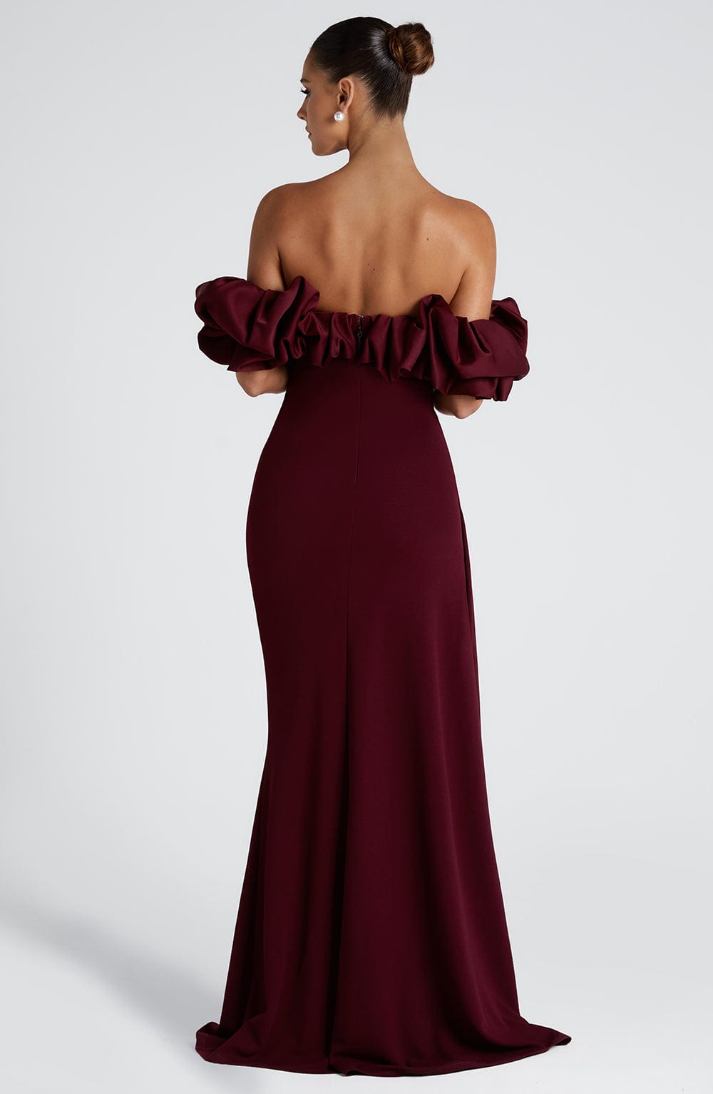 Livette - Ruffle Bardot Maxi Dress